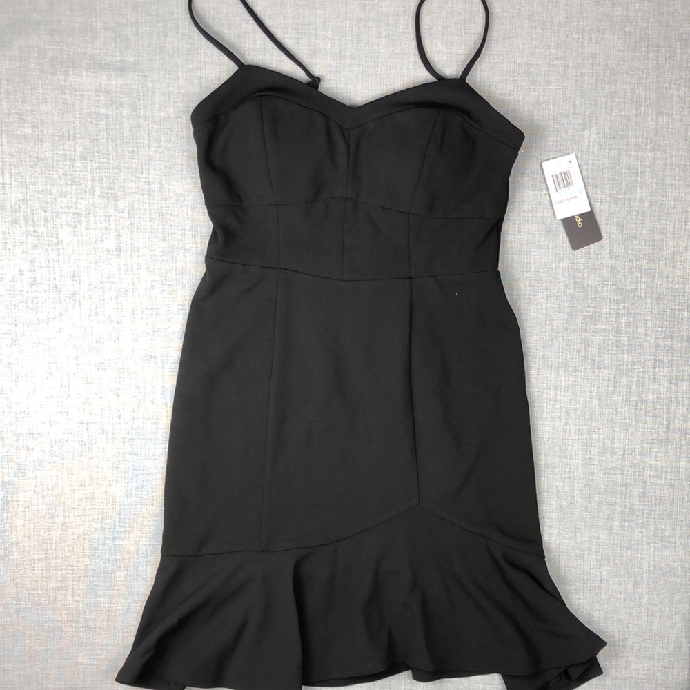 City Studio Black Ruffle Mini Dress Juniors Sizes 5, 7 & 9 - Picture 2 of 6